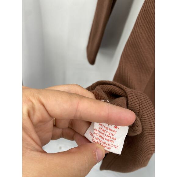 Lisa Says Gah Brown Keyhole long sleeve dress - Picture 5 of 5